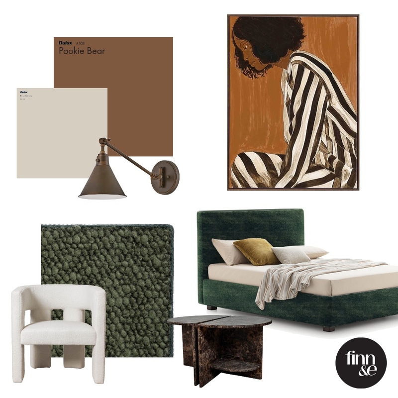 Moody Bedroom Mood Board by Finn & e on Style Sourcebook