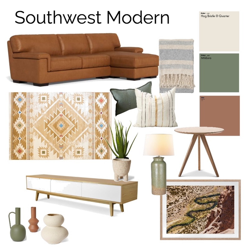 Southwest Modern Mood Board by Ladybird Maldon Design on Style Sourcebook