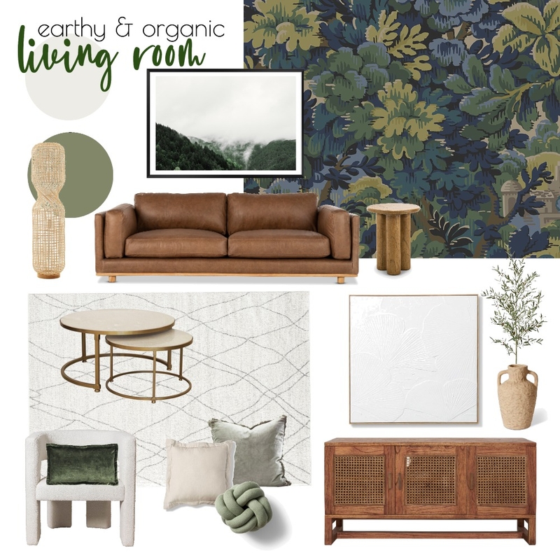 Earthy and Organic Living Room Mood Board by janiehachey on Style Sourcebook