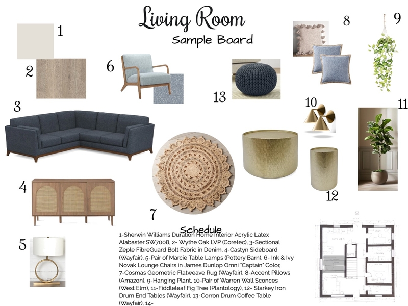 Living Room Sample board Mood Board by gordonjuju01@yahoo.com on Style Sourcebook