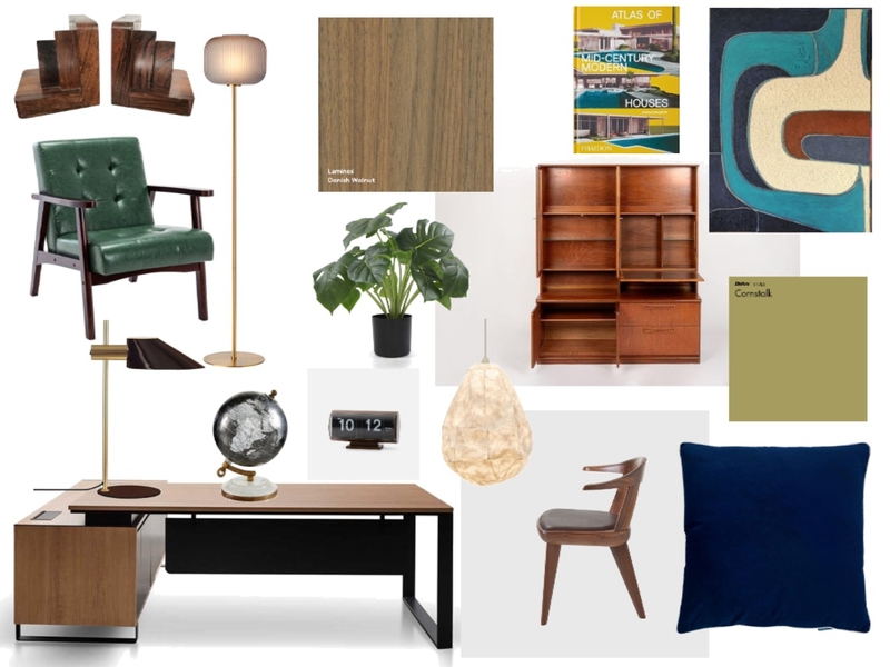 Mid Century Modern - Office Mood Board by KelliB on Style Sourcebook