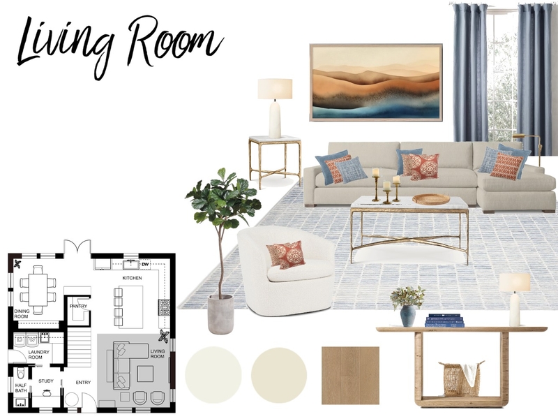 Living Room Sample Board Mood Board by afcastello on Style Sourcebook