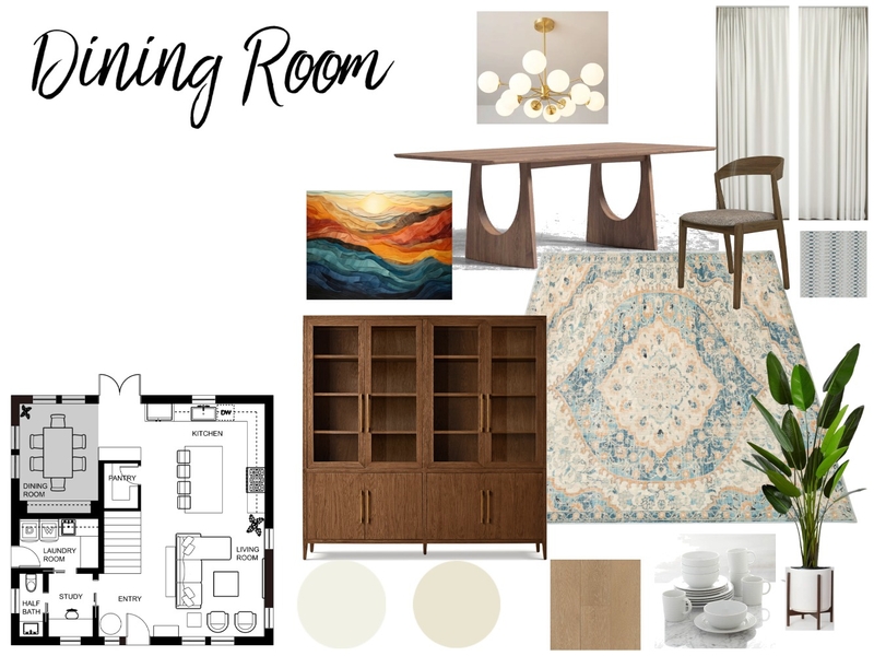 Dining Room Sample Board Mood Board by afcastello on Style Sourcebook