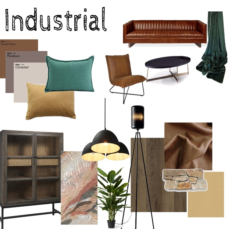 industrial living room Mood Board by Pink_trm@hotmail.com on Style Sourcebook