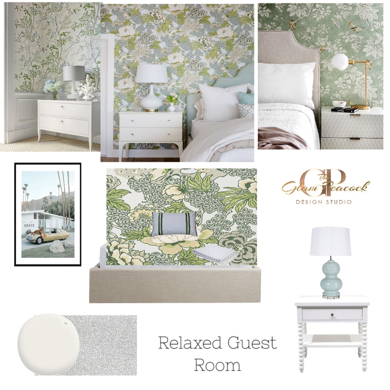 Relaxed Guest Room Mood Board by The Glam Peacock Design Studio on Style Sourcebook