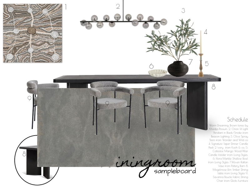 Taylor Dining Mood Board by Myamya on Style Sourcebook