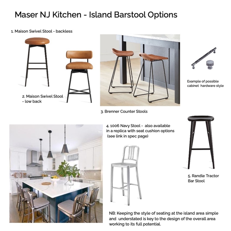NJ Kitchen Island Stool Options Mood Board by Helen Sheppard on Style Sourcebook