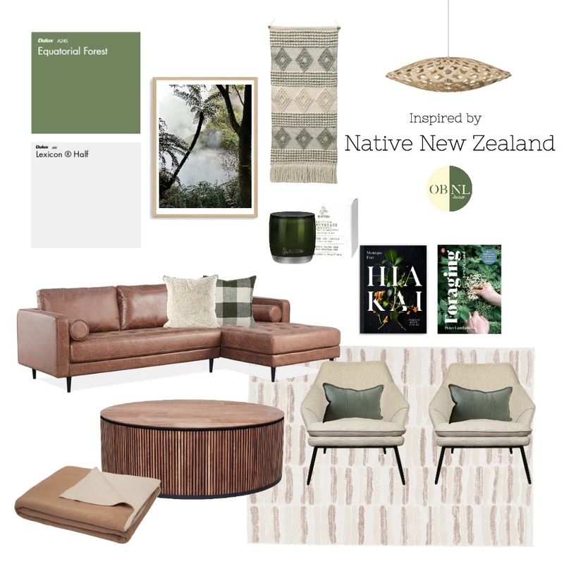 Inspired by Native New Zealand Mood Board by OBNL design on Style Sourcebook