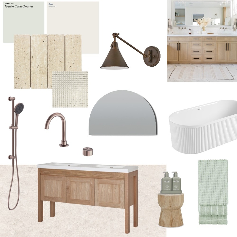 Australian Farmhouse Coastal Bathroom Mood Board by thebaileybuild on Style Sourcebook