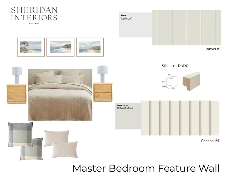 Master Bedroom Feature Wall Mood Board by Sheridan Interiors on Style Sourcebook