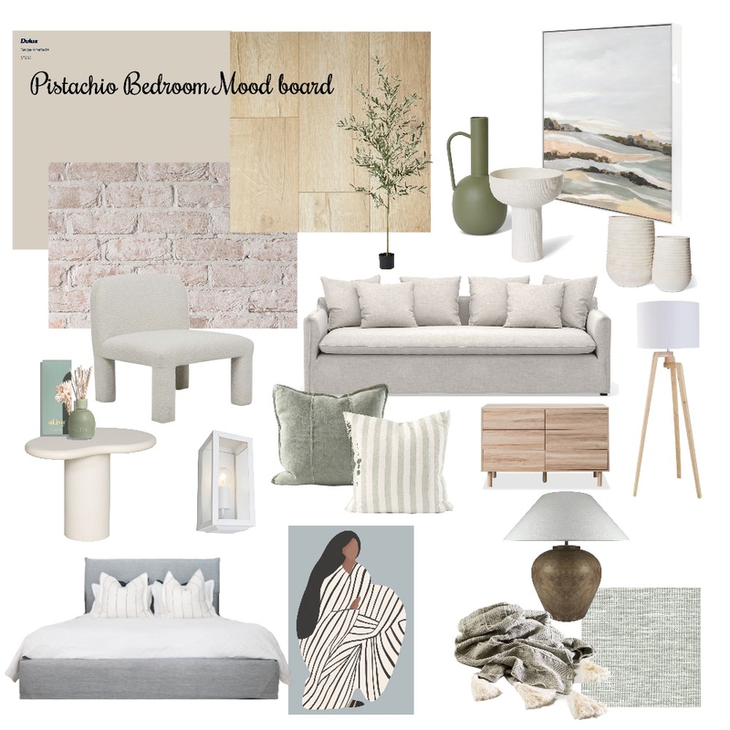 Pistachio bedroom mood board Mood Board by Hatun_Bamaroof on Style Sourcebook