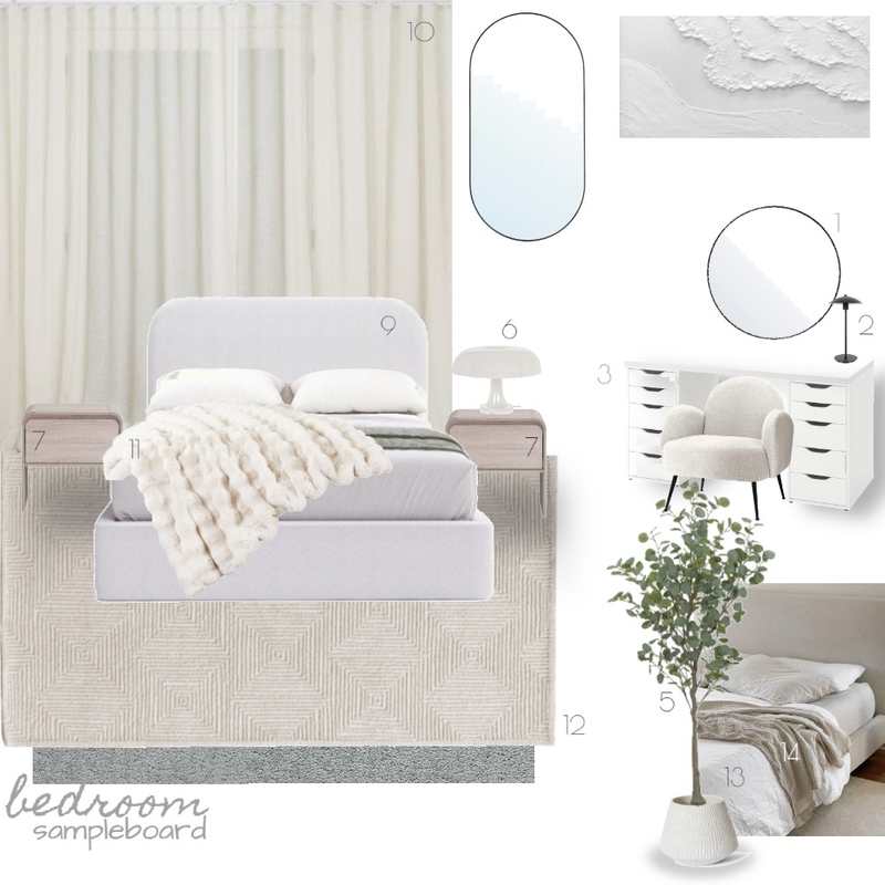 Serene Bedroom Mood Board by Myamya on Style Sourcebook