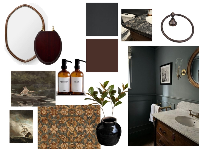 Moody Bathroom Mood Board by leighnav on Style Sourcebook