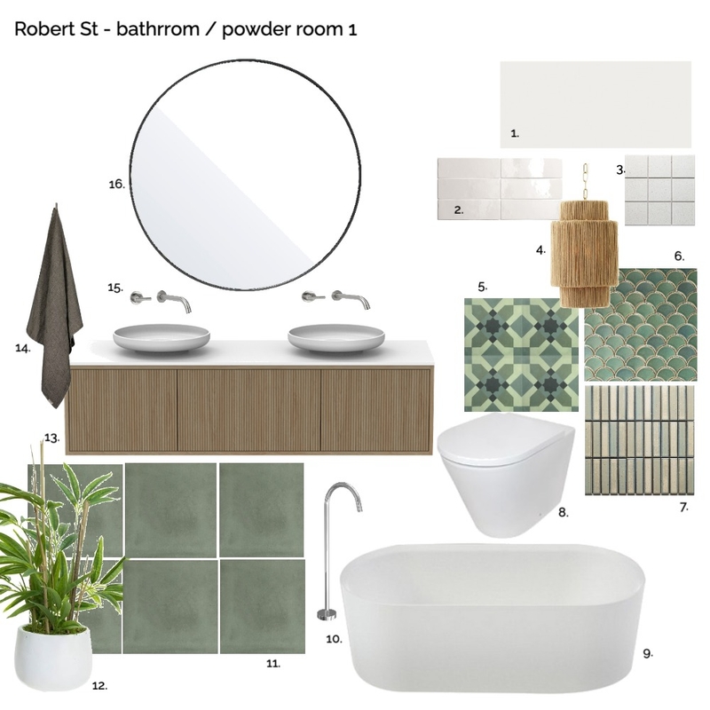 Robert St Main bathroom / powder Rm 1 Mood Board by Susan Conterno on Style Sourcebook