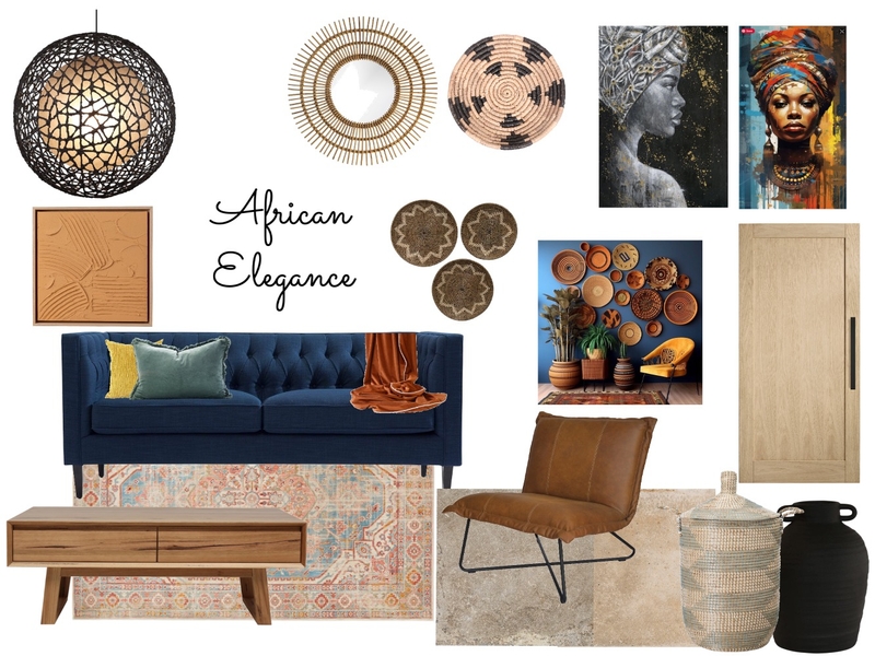 African Elegance 2 Mood Board by Bronwyn's Designs on Style Sourcebook