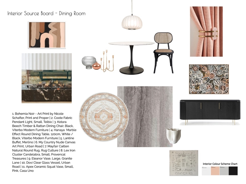 Source Board Dining Room Mood Board by jacinta.lerve@gmail.com on Style Sourcebook