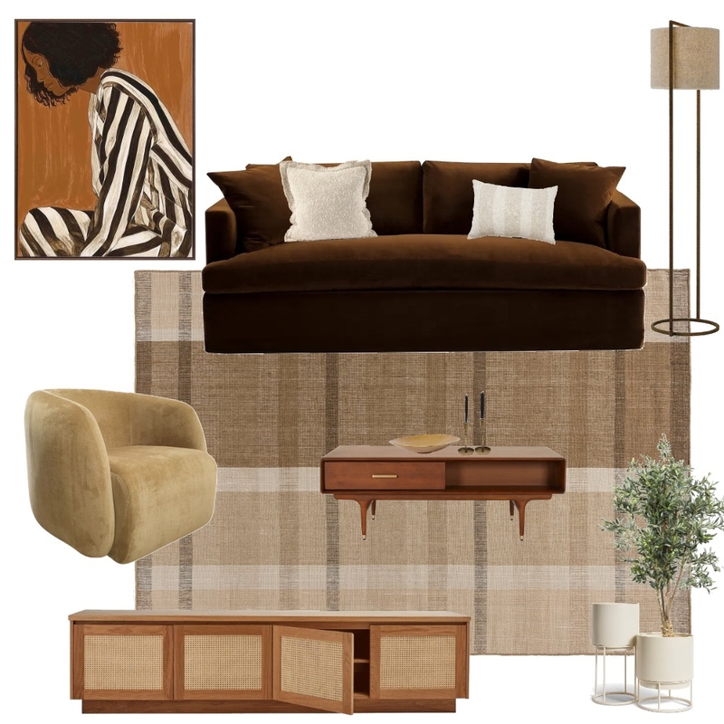 earthy mid century living room Mood Board by Suite.Minded on Style Sourcebook