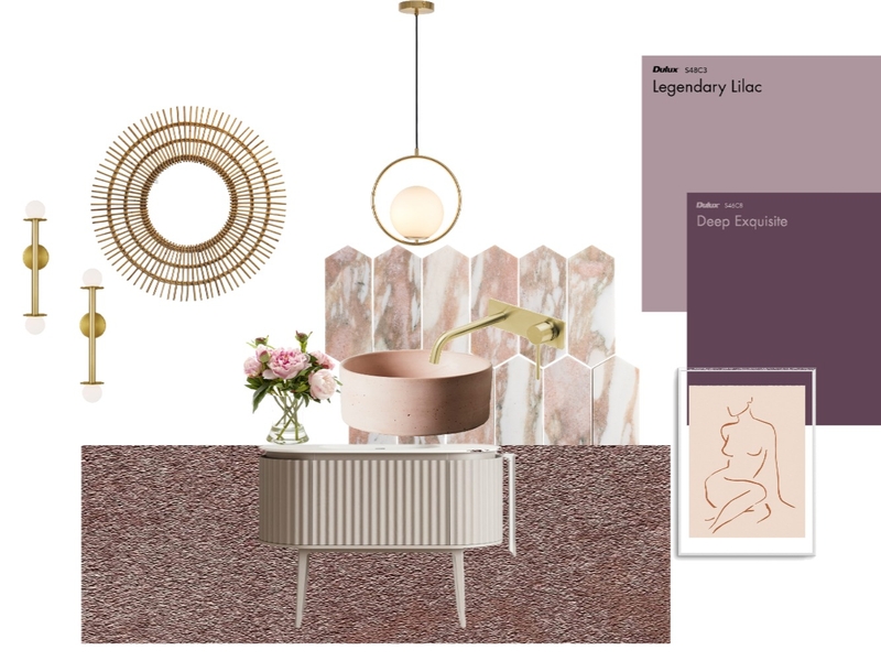 Romantic Powder Room Mood Board by YSInterior on Style Sourcebook