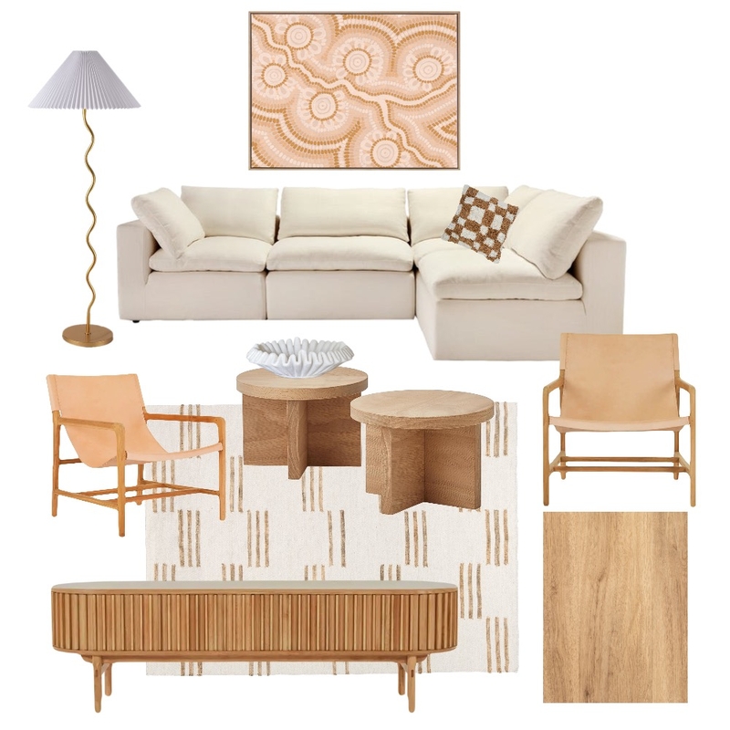 Coastal / Boho living room pink tones Mood Board by Zoe on Style Sourcebook