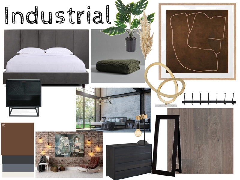 industrial bedroom 2 Mood Board by Pink_trm@hotmail.com on Style Sourcebook