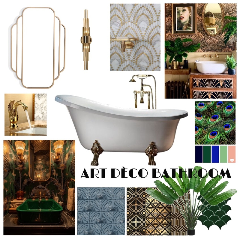 art deco bathroom Mood Board by linxx on Style Sourcebook