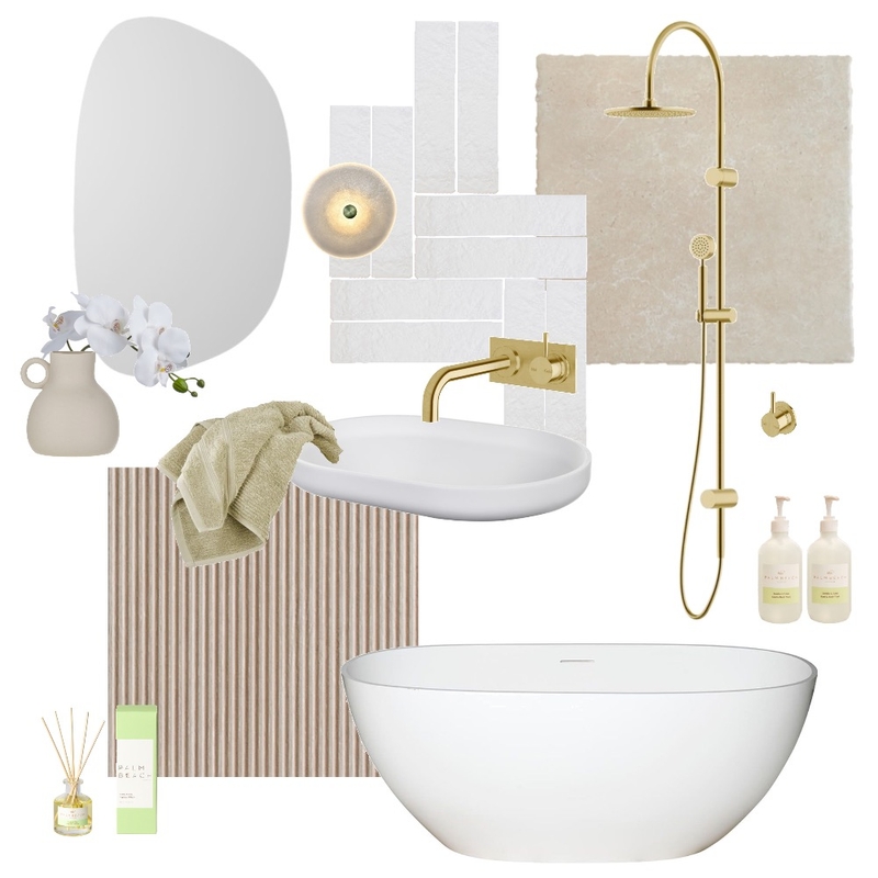 Bathroom Mood Board - Modern Coastal Neutrals Mood Board by White Soul Studio on Style Sourcebook