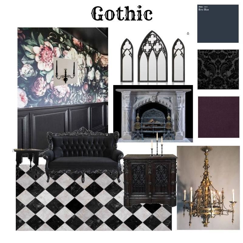 Gothic Bathroom Mood Board Mood Board by InteriorsByBrittany on Style Sourcebook