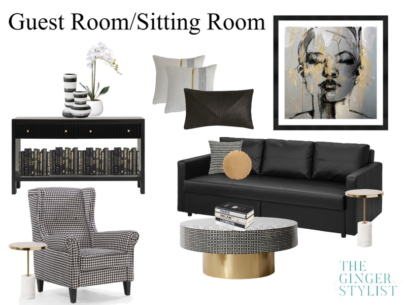 Luxe Guest Room/Sitting Room Mood Board by The Ginger Stylist on Style Sourcebook