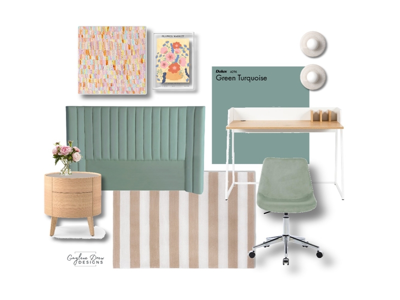 Tween bedroom made with my daughter Mood Board by Gaylene Drew Designs on Style Sourcebook