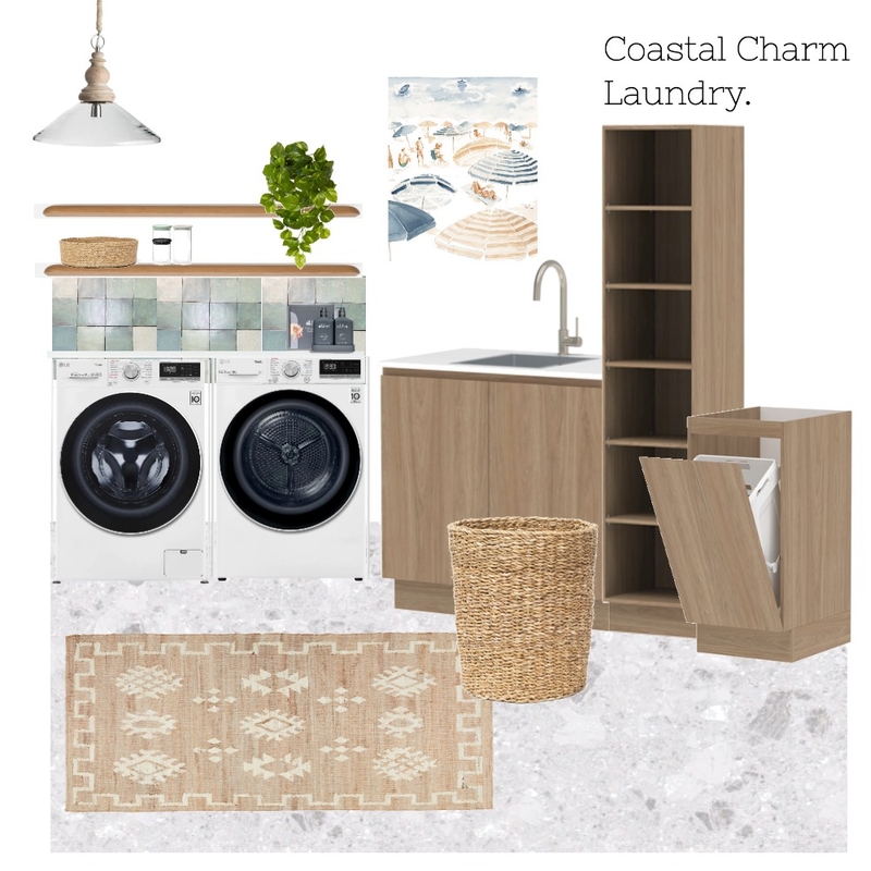 Coastal Charm laundry Mood Board by OBNL design on Style Sourcebook