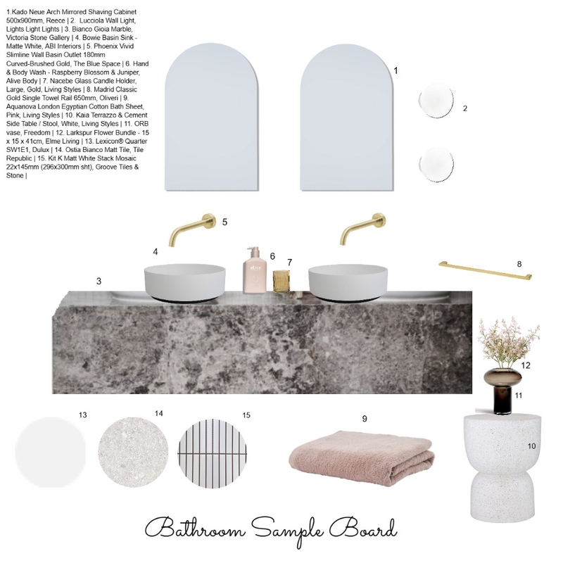 bathroom sample board part c  v2 Mood Board by Efi Papasavva on Style Sourcebook