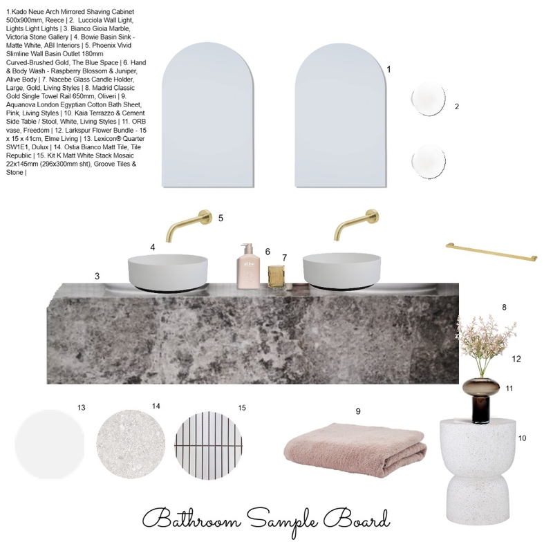 bathroom sample board part c  v44 Mood Board by Efi Papasavva on Style Sourcebook