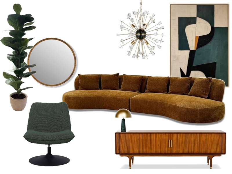 Mid-Century Modern Living Room Mood Board by Prissilla Rademakers on Style Sourcebook