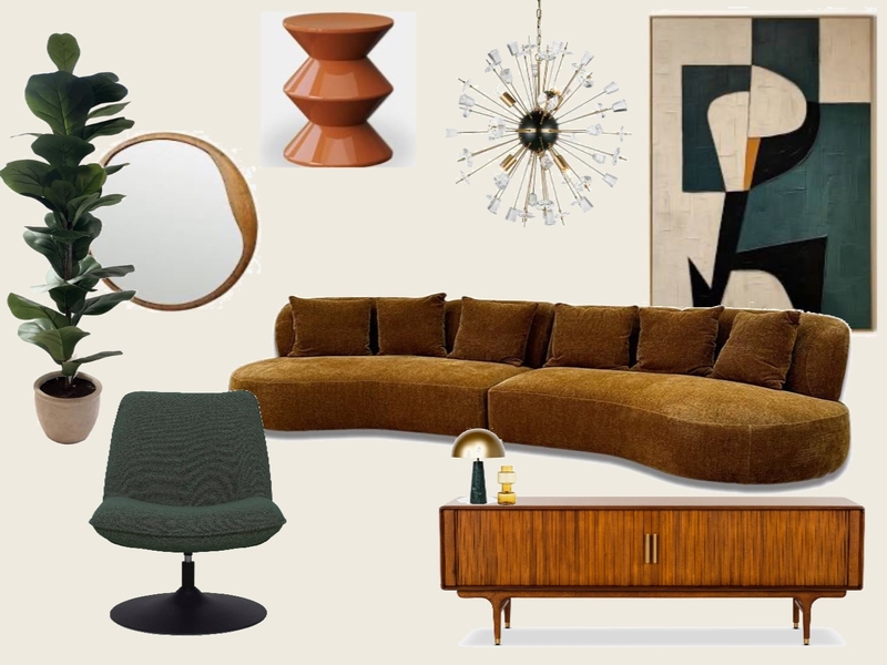 Mid-Century Modern Living Room Mood Board by Prissilla Rademakers on Style Sourcebook