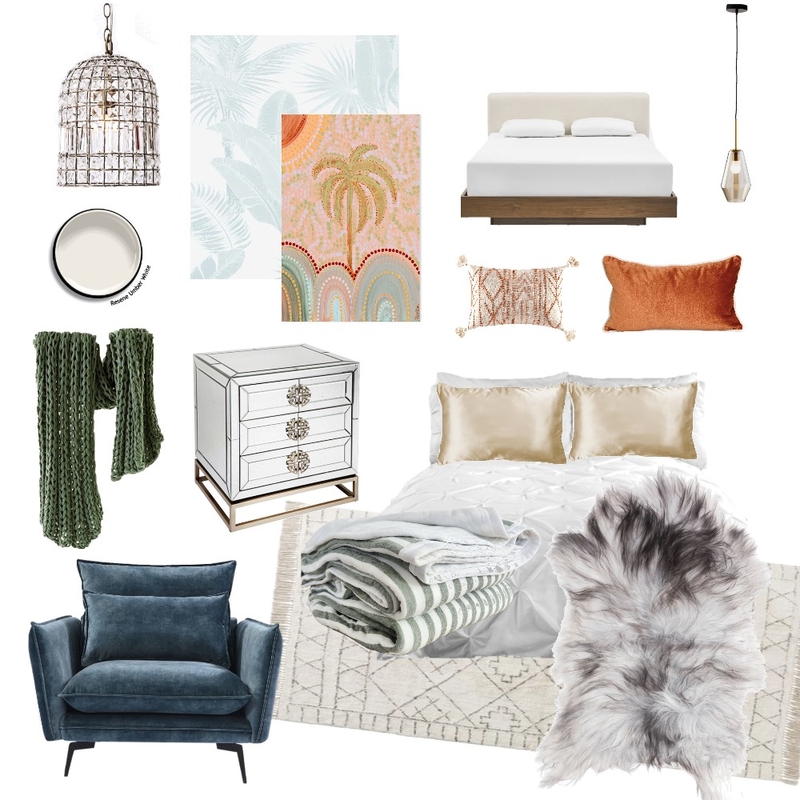 Eclectic bedroom Mood Board by Samantha_Ane on Style Sourcebook