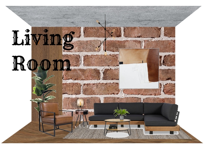 Industrial living room option1 Mood Board by Rekha0220 on Style Sourcebook