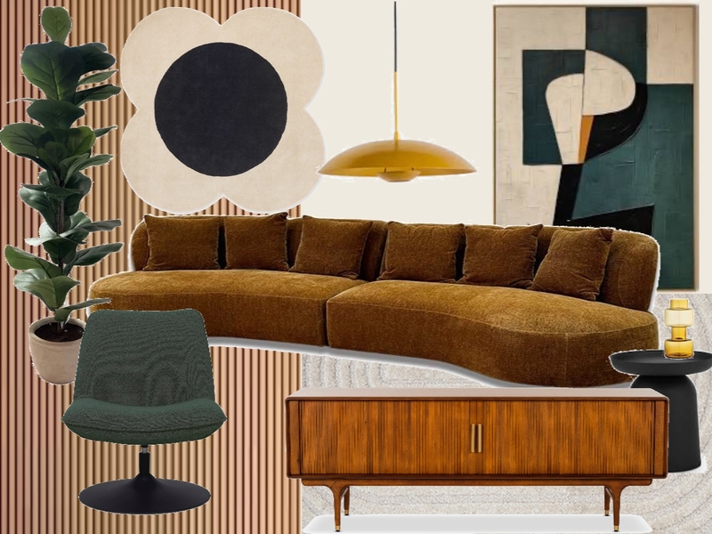 Mid-Century Modern Living Room Mood Board by Prissilla Rademakers on Style Sourcebook