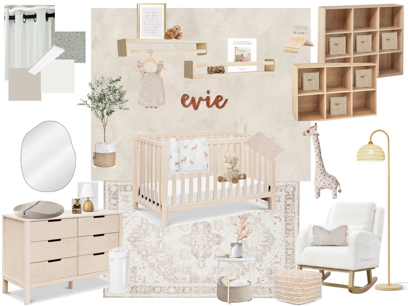 sample board baby girl nursery Mood Board by AlexaWhitehurst on Style Sourcebook