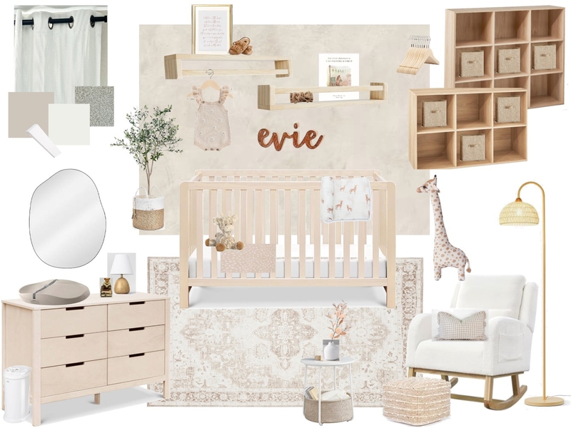 sample board baby girl nursery Mood Board by AlexaWhitehurst on Style Sourcebook