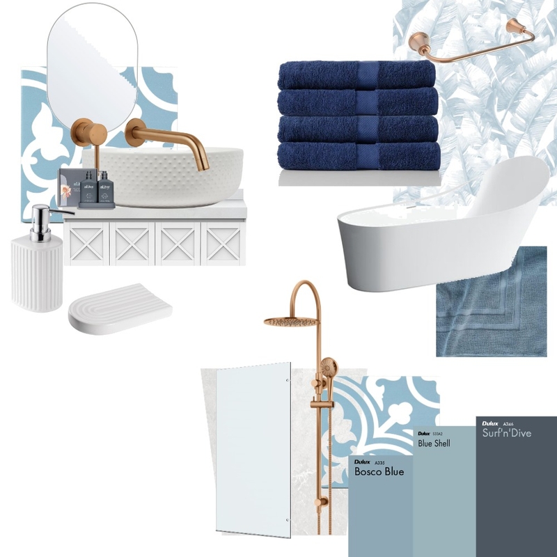 bathroom costal blue Mood Board by avaratuszny on Style Sourcebook