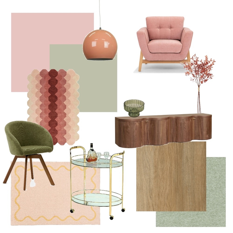 Pink and Green Retro Mood Board by ellie.sawyer317 on Style Sourcebook