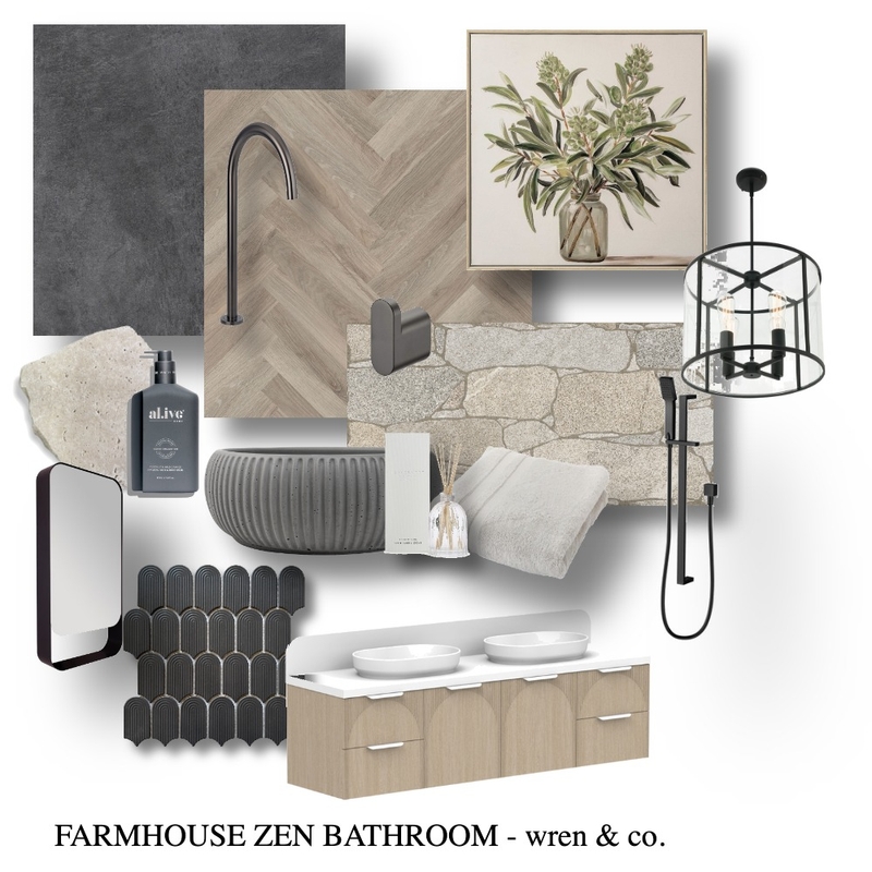 Farmhouse Zen Mood Board by WREN DESIGNS on Style Sourcebook