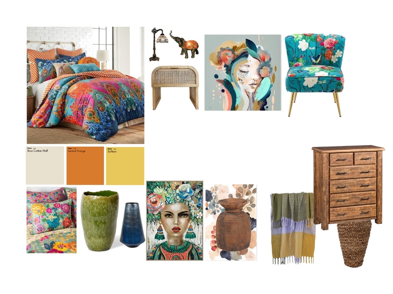 Bohemian style mood board Mood Board by TARASINTERIOR on Style Sourcebook