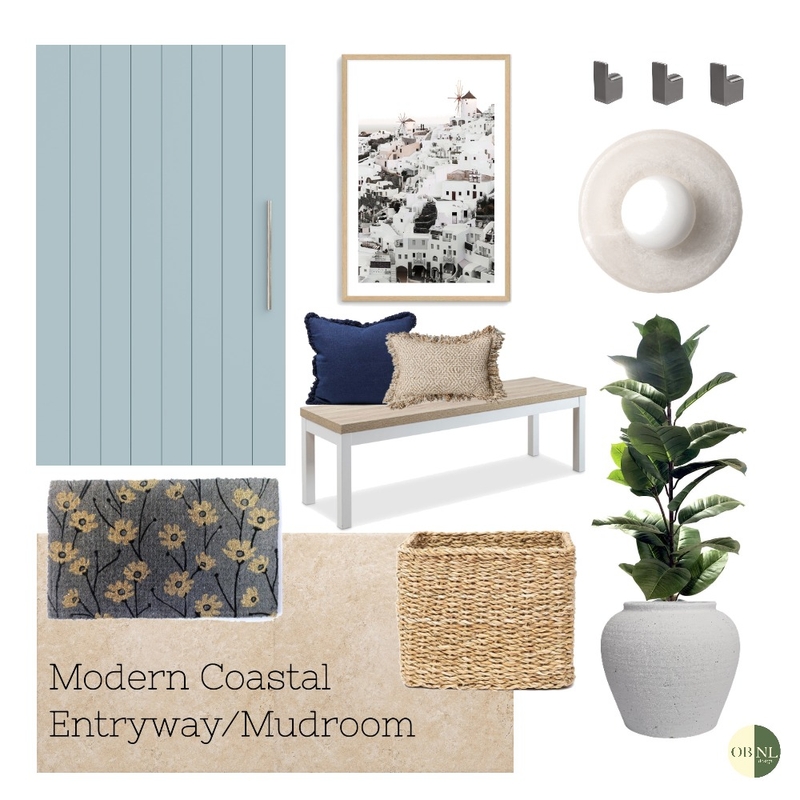 Modern Coastal Entryway/Mudroom Mood Board by OBNL design on Style Sourcebook