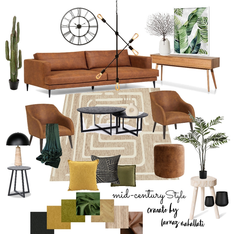 mid century style Mood Board by farnaz on Style Sourcebook