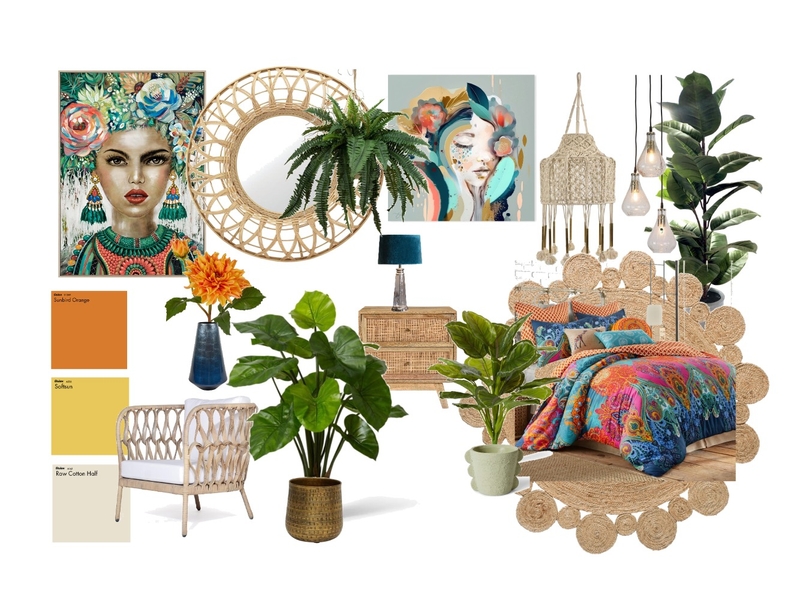 Bohemian style mood board Mood Board by TARASINTERIOR on Style Sourcebook