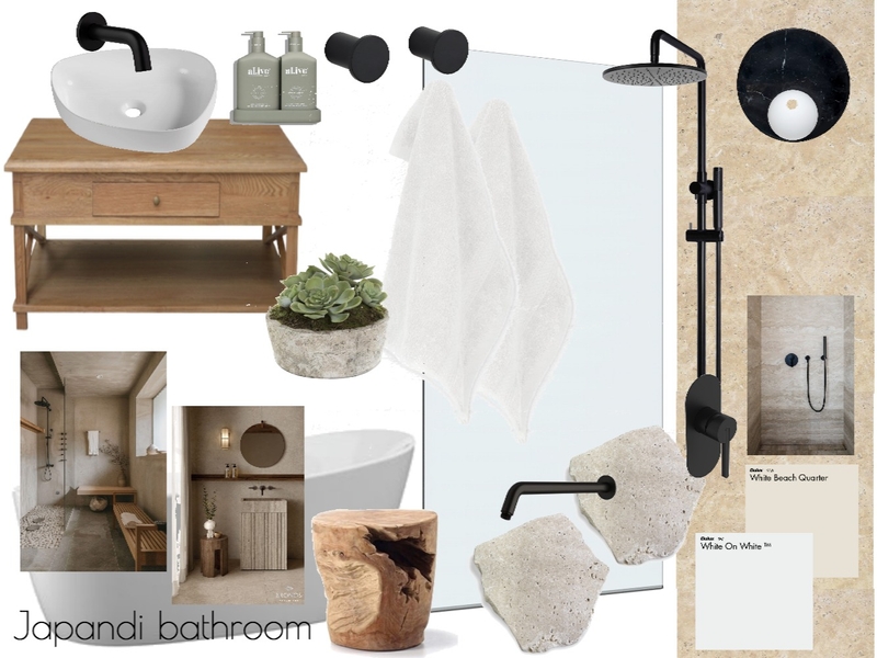 Japandi bathroom. Mood Board by Hannah.Crockett on Style Sourcebook