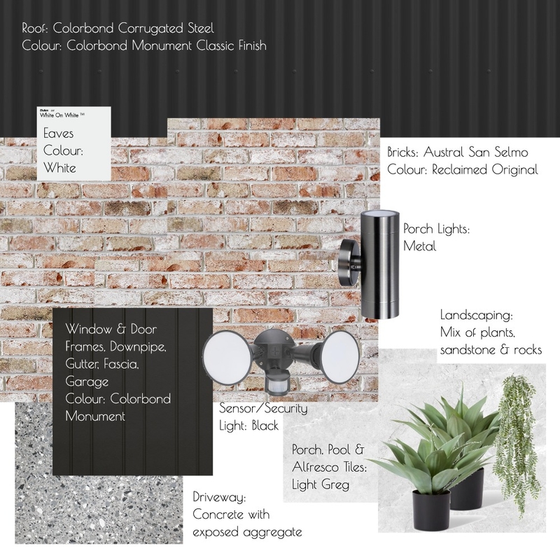 Externals front of house Mood Board by PCDconstructions@gmail.com on Style Sourcebook