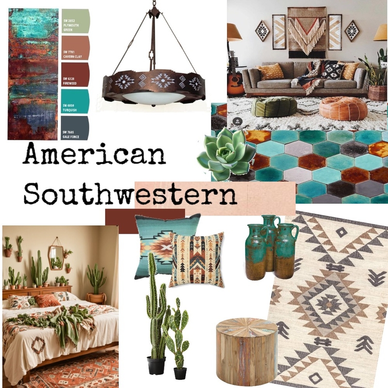 American Southwestern Mood Board by duke_penney on Style Sourcebook