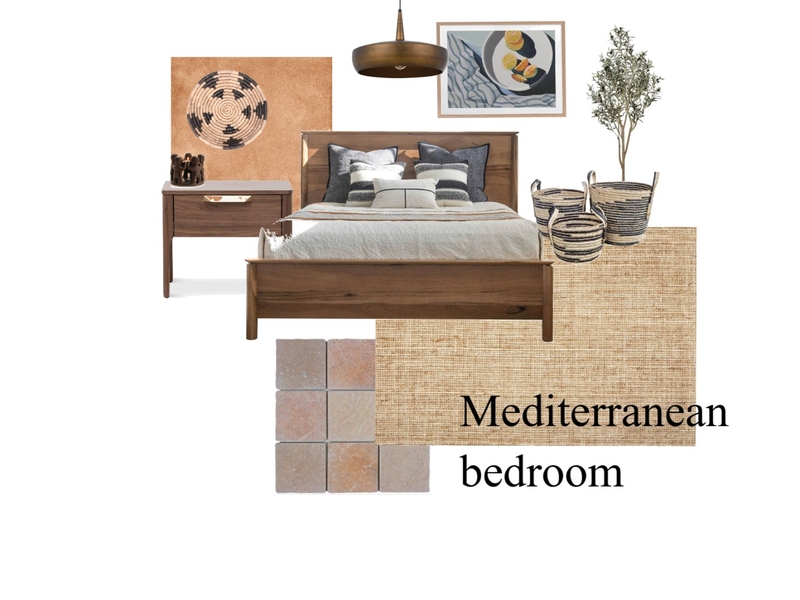 Mediterranean bedroom Mood Board by SamanthaEberhart on Style Sourcebook